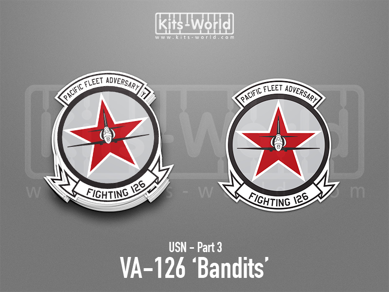 Kitsworld SAV Sticker - US Navy - VA-126 Bandits Approx height: 100 mm KWS4-1 